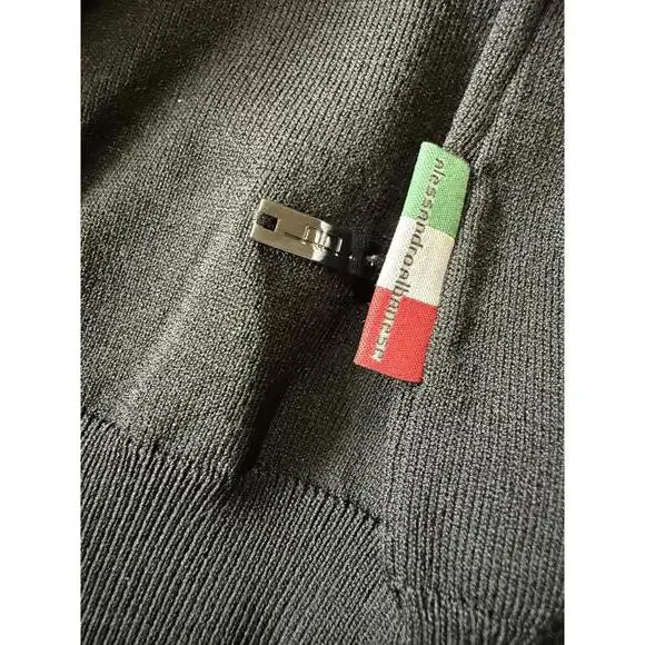 Alessandro Albanese Womens Size Small Black & Gray V Neck PullOver Sweater Horse - Picture 6 of 9